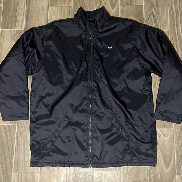 Vintage Nike Jacket Mens 2XL XXL Black Puffer Coat Padded Y2K 2000s H0 GEX
